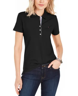 Tommy Hilfiger Women's Solid Short-Sleeve Polo Top