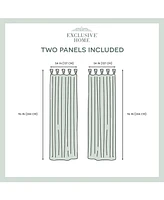 Exclusive Home Loha Linen Braided Tab Top Curtain Panel Pair, 54" x 96"