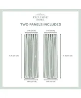 Exclusive Home Velvet Heavyweight Pinch Pleat Top Curtain Panel Pair, 27" x 96"