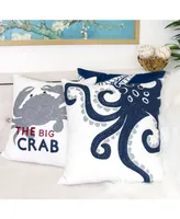 Octopus Beach 20" x 20" Outdoor Decorative Pillow