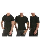 Insta Slim Men's 3 Pack Compression Short Sleeve Crew-Neck T-Shirts