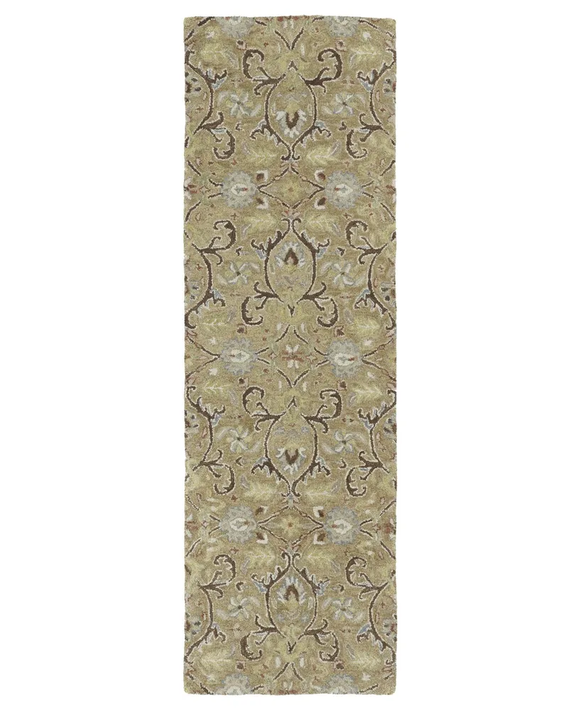 Kaleen Helena 3200-05 Gold 2'6" x 12' Runner Rug