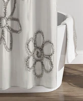 Lush Decor Ruffle Flower Shower Curtain, 72" x