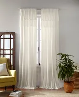 Calypso 52" x 84" Macrame Tassel Semi-Sheer Curtain Panel