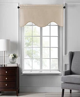 Colette Faux Silk Scalloped Window Valance, 50"x21"