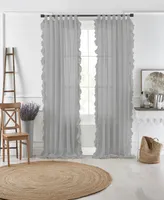 Bella 52" x 95" Sheer Ruffle Curtain Panel