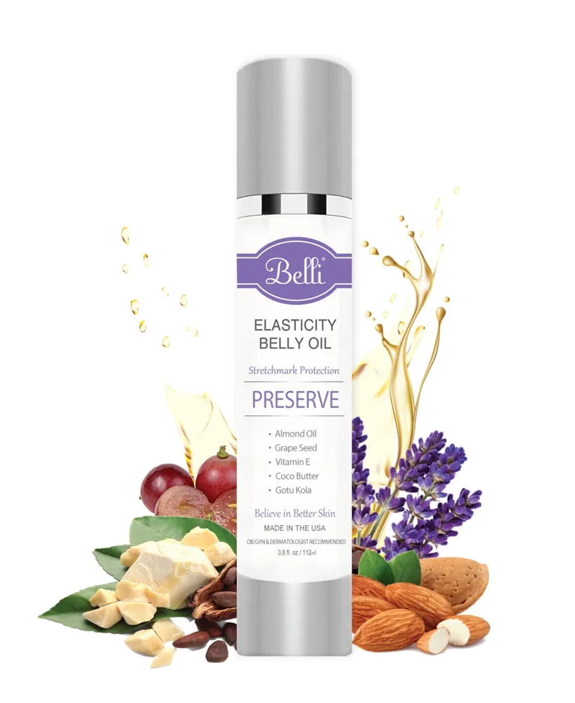 Belli Skin Care Elasticity Belly Oil, 3.8 oz.