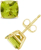 Garnet (3 ct. t.w.) Stud Earrings in 14K Yellow Gold. Also Available in Peridot, Amethyst and Citrine