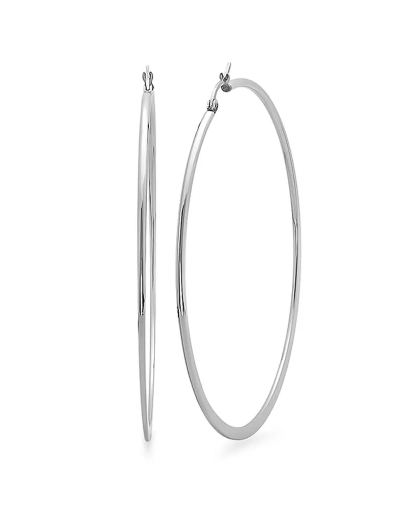 Steeltime Stainless Steel Hoop Earrings