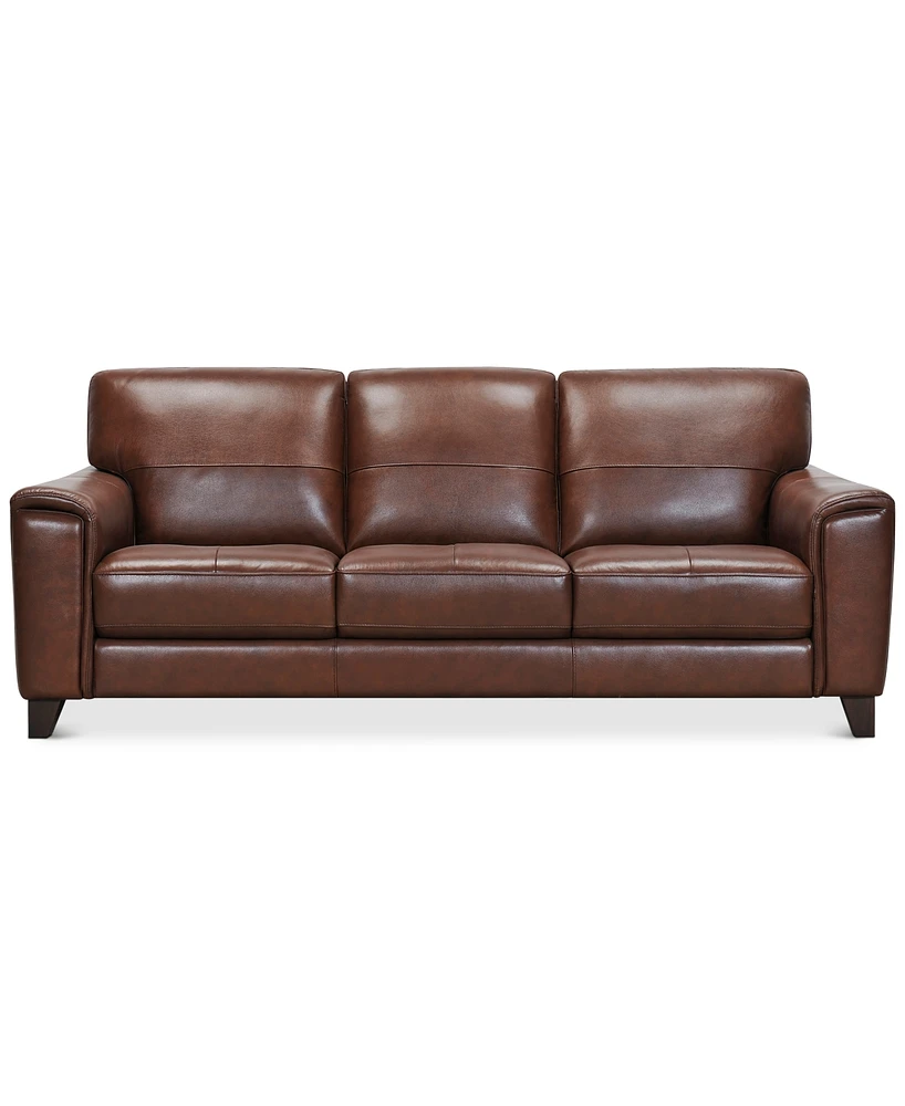 Brayna 88" Classic Leather Sofa, Created for Macy's