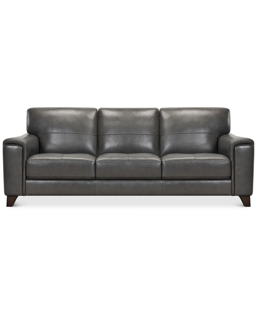 Brayna 88" Classic Leather Sofa, Created for Macy's