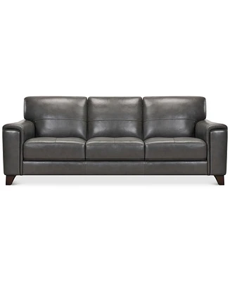Brayna 88" Classic Leather Sofa, Created for Macy's