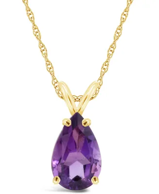 Swiss Blue Topaz (3-5/8 ct. t.w.) Pendant Necklace 14K Yellow Gold. Also Available Amethyst and Citrine