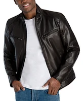 Michael Kors Men's Perforated Faux Leather Hipster Jacket, Created for Macy's