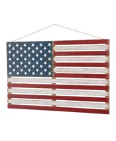 Glitzhome 41.93"L Wooden Patriotic National Flag Wall Decor