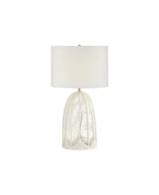 Pacific Coast Lighting White Rope Cage Table Lamp