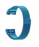 Posh Tech Unisex Fitbit Charge 2 Blue Stainless Steel Watch Replacement Band