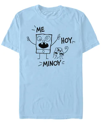 Fifth Sun Men's Doodlebob and Squid Short Sleeve Crew T-shirt