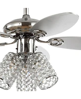 Kris 42" 3-Light Crystal Led Ceiling Fan with Remote