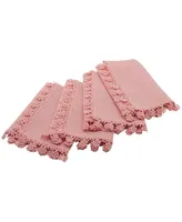 Manor Luxe Floral Charm Lace Trim Napkins - Set of 4