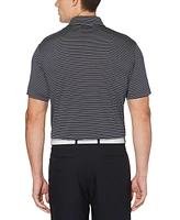 Pga Tour Men's Short Sleeve Feeder Stripe Polo Golf Shirt