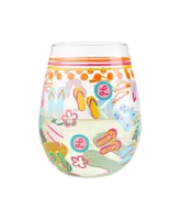 Enesco Lolita Flip Flops Too Stemless Wine Glass