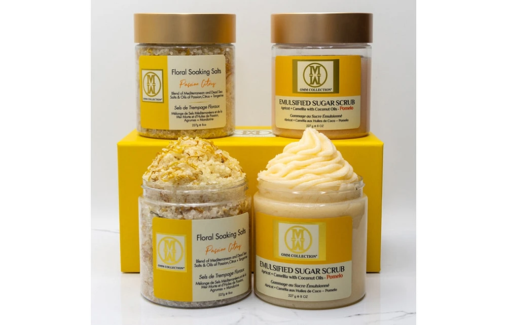 Omm Collection 2pc Bath Salt and Sugar Scrub Set