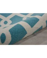 Long Street Looms Shady Brights SHA20 Ocean 5'3" x 7'5" Outdoor Area Rug