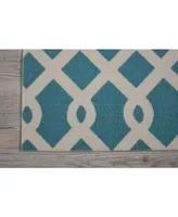 Long Street Looms Shady Brights SHA20 Ocean 2'3" x 8' Runner Rug