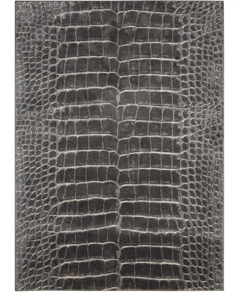 Long Street Looms Samuel SAM09 Charcoal 5'3" x 7'3" Area Rug