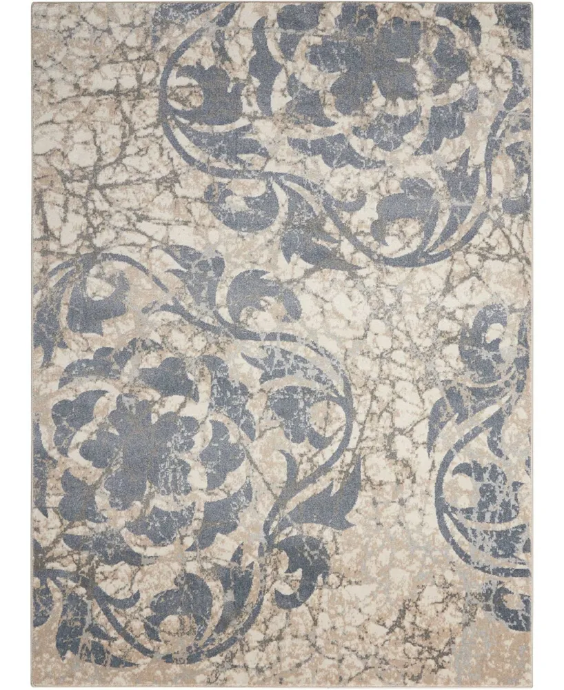 Long Street Looms Samuel SAM10 Ivory 5'3" x 7'3" Area Rug