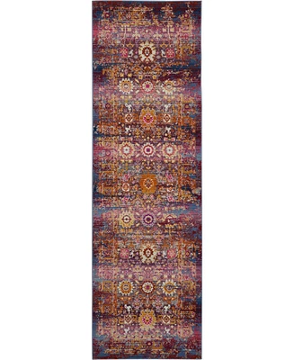 Long Street Looms Era Tabriz ERA03 Red, Multi 2'4" x 8' Runner Rug