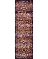 Long Street Looms Era Tabriz ERA03 Red, Multi 2'4" x 8' Runner Rug