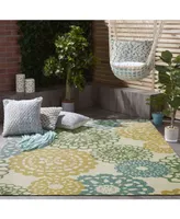 Long Street Looms Shady Brights SHA72 Ivory 5'3" x 7'5" Outdoor Area Rug