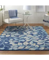 Long Street Looms Peace PEA03 Navy 5'3" x 7'3" Area Rug