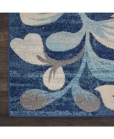 Long Street Looms Peace PEA03 Navy 8' x 10' Area Rug