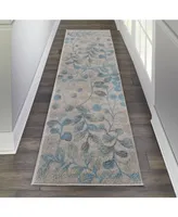 Long Street Looms Peace PEA03 Ivory 2'3" x 7'3" Runner Rug