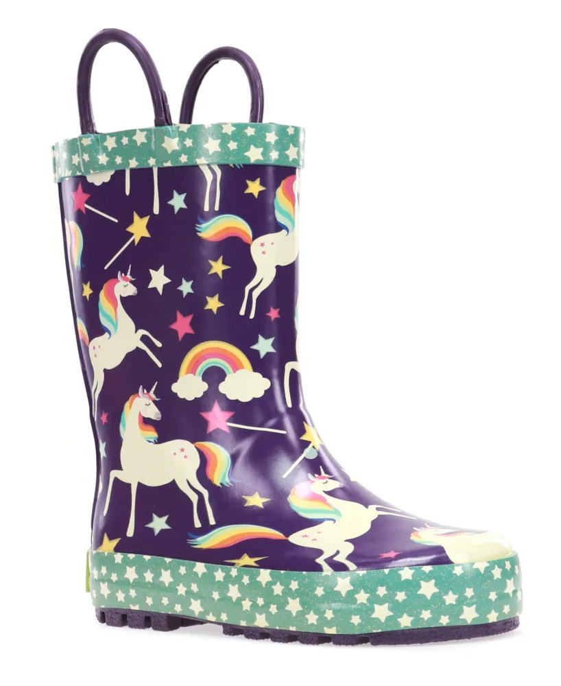 Toddler Little Girl's and Big Unicorn Dreams Rain Boot