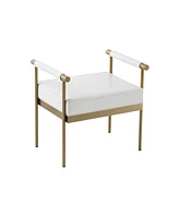 Tov Furniture Diva Faux Leather Bench