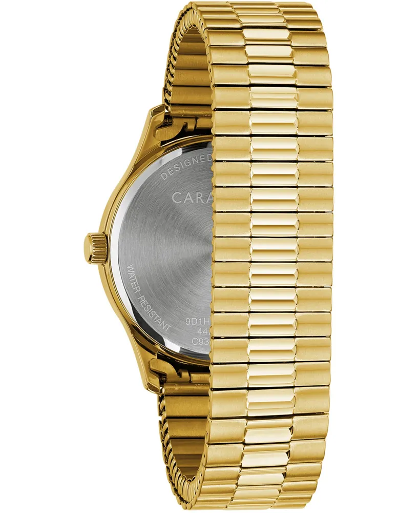 Caravelle Men's Gold-Tone Stainless Steel Expansion Bracelet Watch 40.2mm
