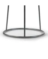 Glamour Home Set of 2 Amie Backless Counter Stool with Gunmetal Frame