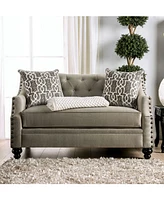 Furniture of America Port Smith Upholstered Love Seat