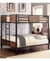 Furniture of America Remiro Metal Full Over Full Bunk Bed