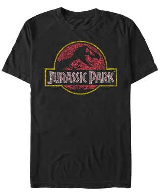 Fifth Sun Jurassic Park Men's Icons Logo Short Sleeve T-Shirt