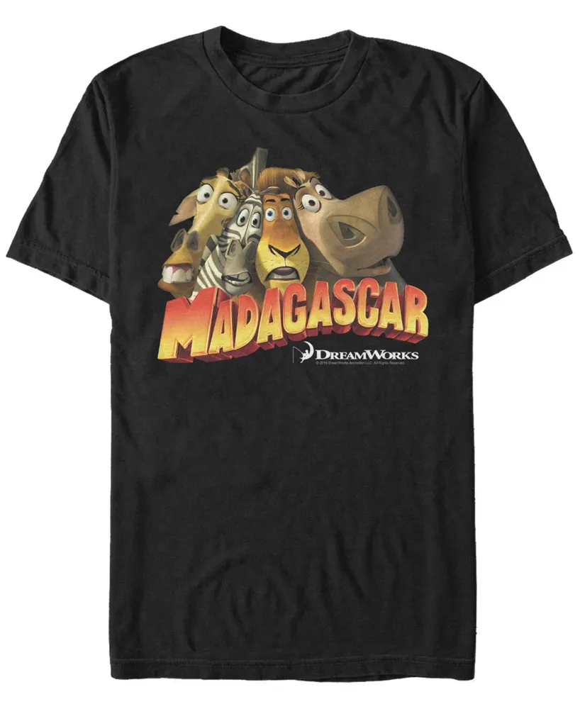 Fifth Sun Madagascar Men's Animal Group Logo Short Sleeve T-Shirt