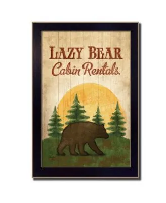 Trendy Decor 4u Lazy Bear By Mollie B. Printed Wall Art Ready To Hang Collection