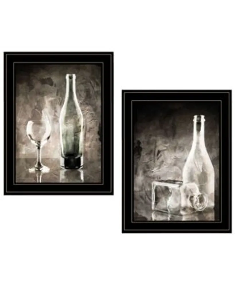 Trendy Decor 4u Moody Gray Glassware Still Life 2 Piece Vignette By Bluebird Barn Collection