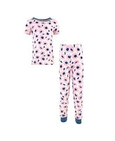 Touched by Nature Little Girls Organic Cotton Tight-Fit Pajama Set, Blossoms, 6 Years