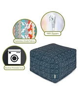 Majestic Home Goods Southwest Ottoman Square Pouf 27" x 17"