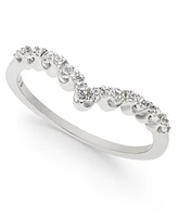 Diamond Contour Band (1/4 ct. t.w.) in 14k White Gold